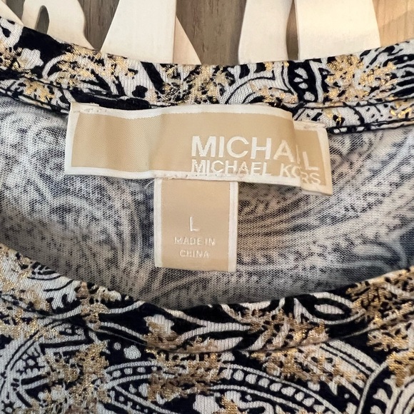 Women’s Michael Kors Cutout Long Sleeve Blouse Size L - Picture 8 of 8